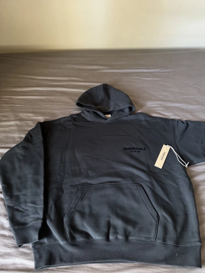Authentic Essential Fear Of God S22 Stretch Lim Black Hoodie All Size - Image 2 of 4