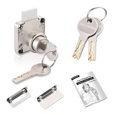 Naissian Cabinet Locks with Keys, Home Desk Lock for Drawer 7/8" Office Furni...