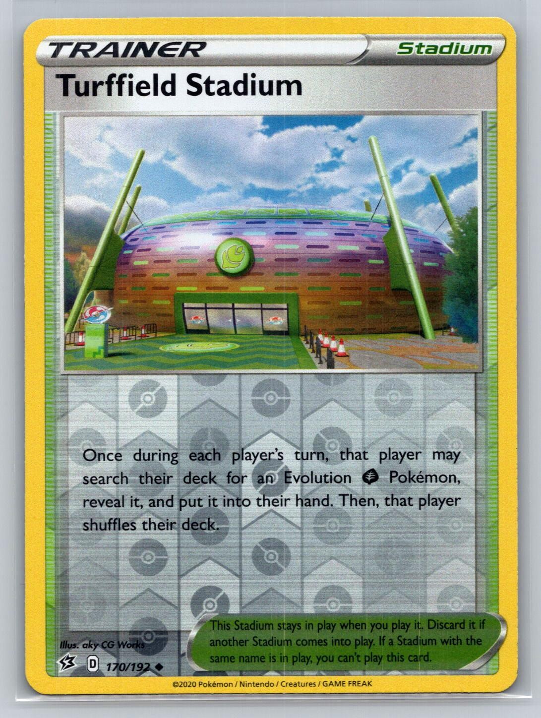 Turffield Stadium 170/192 Uncommon Rebel Clash Pokemon Reverse Holo Near Mint