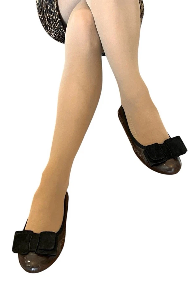 ZAPATOS PLANOS MARNI ITALY MARRÓN SCRUNCH BALLET CUERO Y CHAROL GAMUZA ARCO 37. 7,5 Foto 4 de 4