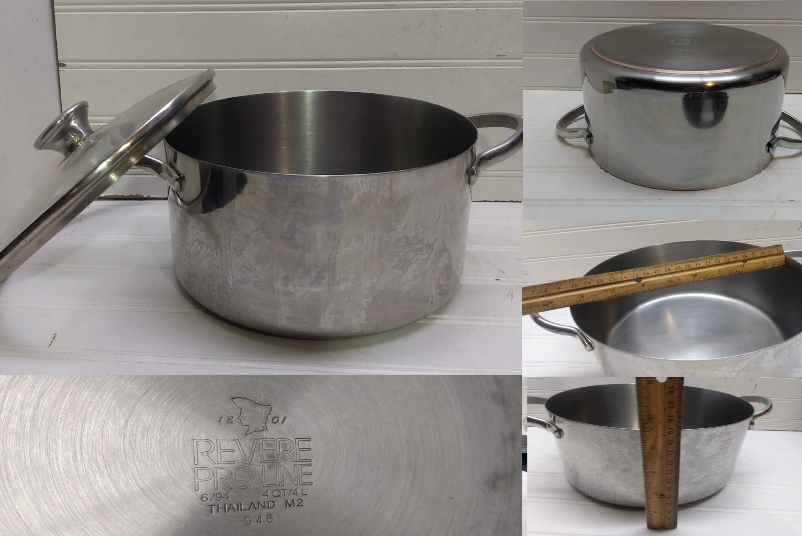 Revere Ware Proline 4 Qt Stockpot Copper Core Stainless Dutch Oven Fry Pan & Lid
Opens in a new wind