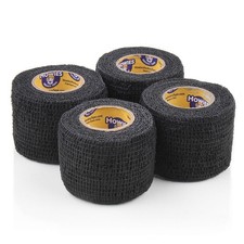 Howies Pro Grip or Stretch Elastic Hockey Tape - 4 Pack - Long Lasting Black