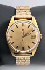 Omega Geneve 34mm Gold Date Dial Automatic Men's Watch 166.041