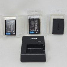 Canon Rebel Camera Battery Lot w/Charger LP-E10,LC-E10 Fits ONLY T3/T5/T6/T7