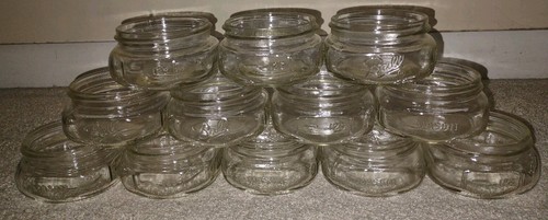 Ball MASON JARS 250 ml 8 oz. Short Wide Mouth Squatty 125 - No Lids Set of 12