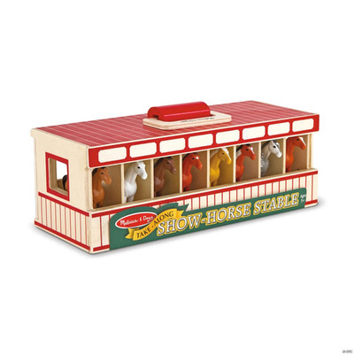 NEW Melissa & Doug Take-Along Show-Horse Play Set With Wooden Box