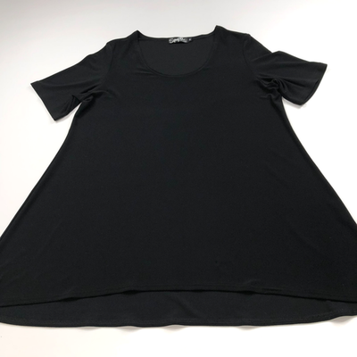 #ad Sympli 14 Womens A Line Pullover Top Shirt Blouse Tunic Black $27.60