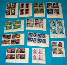 US Postage - 12 Different 32 Cent Plate Blocks of 4, Mint never-hinged Group 1 
