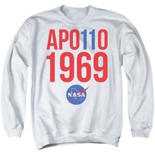 Nasa 1969 Mens Crewneck Sweatshirt White Officially Licensed