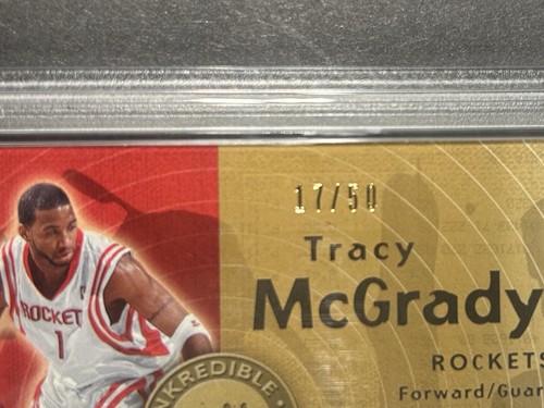 2005 SP Signature Tracy McGrady Auto /50 Inkredible Inkscriptions PSA 8 762 - Picture 3 of 3