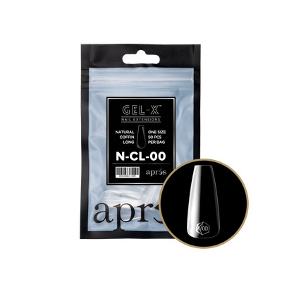 Apres Gel-X Natural Coffin Long Refill 500pc *Pick Any Sizes*