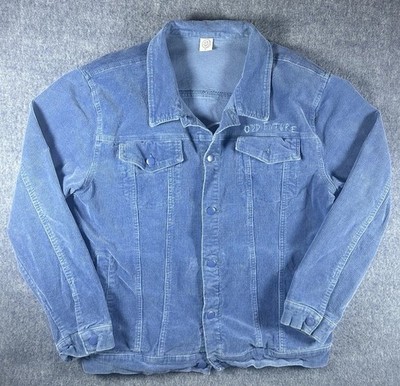 Odd Future Corduroy Trucker Jacket Mens Large Blue Button Up Tyler The Creator