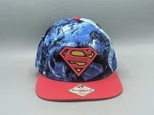 Superman Movie Authentic Bioworld DC COMICS Hat Cap Blue, Red Snapback S LOGO