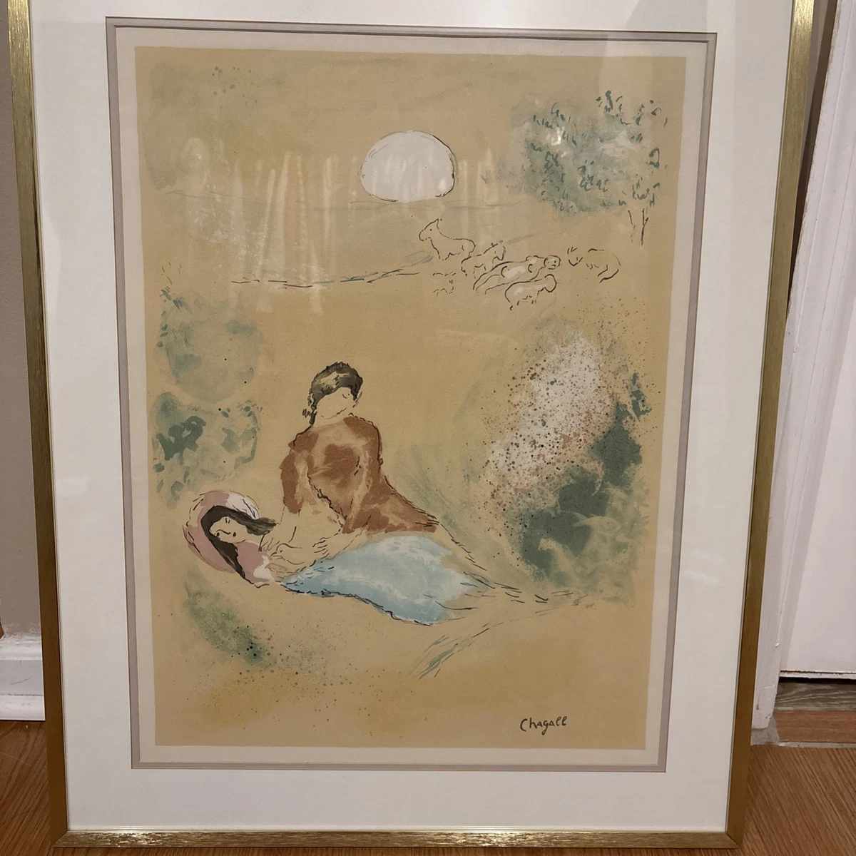 Marc Chagall リトグラフ額装作品 QW4416 Marc Chagall リトグラフ額装
