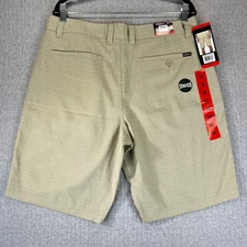 ONeill new with tags Stretch Plaid Walk Shorts Mens 34 Khaki Casual Golf Active