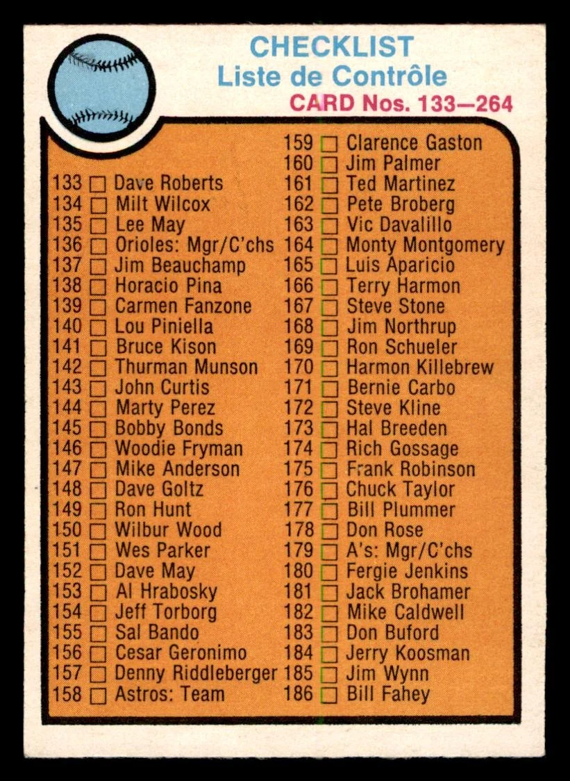 1973 O-Pee-Chee BASEBALL Trading Cards (#264-#338) - You Pick - Choose One or...