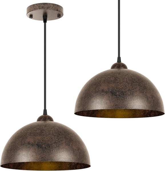 Pendelleuchte Vintage Metall Ø30Cm E27 HäNgelampe FüR KüChe Wohnzimmer Esszimmer-image