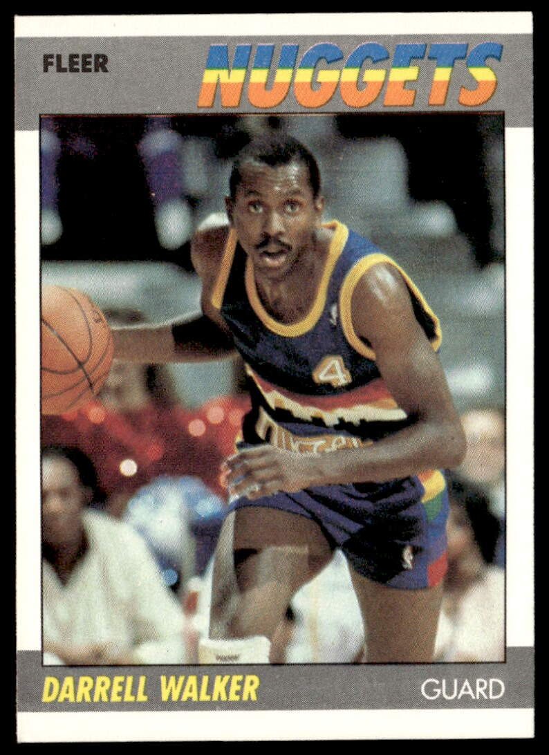 1987 Fleer #117 Darrell Walker   Basketball Denver Nuggets