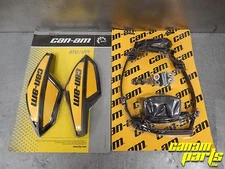 Can-Am Yellow Wind Deflector Hand Guard Kit w/ Mounting Kit Complete Wrap Around