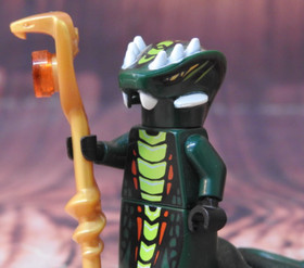 Used loose 2012 Lego Ninjago 9450 Acidicus Minifigure With Staff