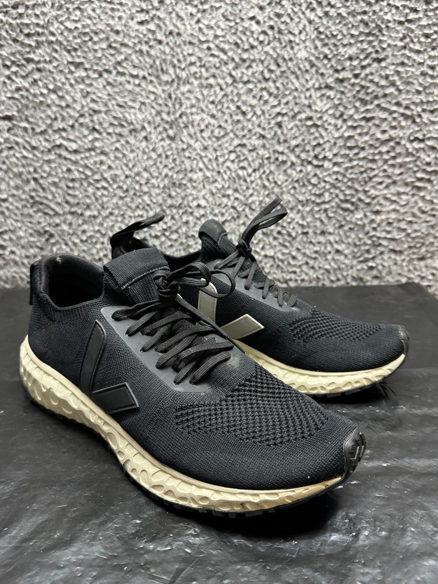 VEJA X Rick Owens Performance Runner Lace-Up Sneakers Black Mens Size