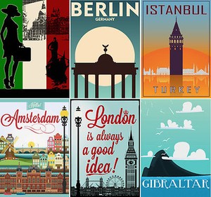 Vintage Travel Posters Berlin Paris Etc Upto A1 Size Frames Available Ebay