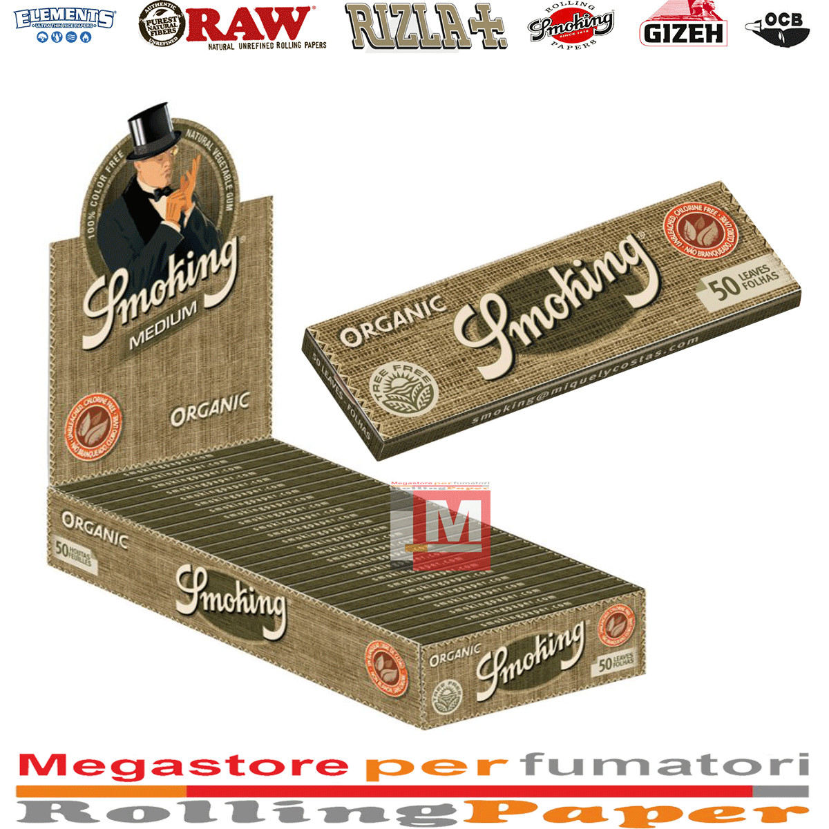 Cartine Smoking Organic Medium – Corte 1¼ Canapa Bio Eco-Friendly