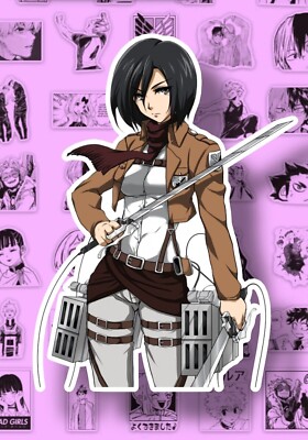 Attack on Titan Mikasa Ackerman Anime Sticker Decal Vinyl Car Stickers ...