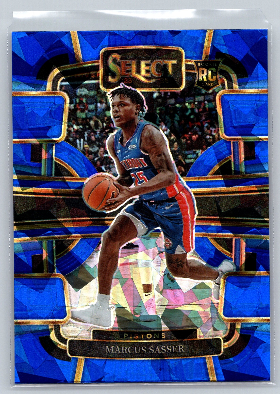 2023-24 Panini Select #70 Marcus Sasser Blue Cracked Ice Prizms