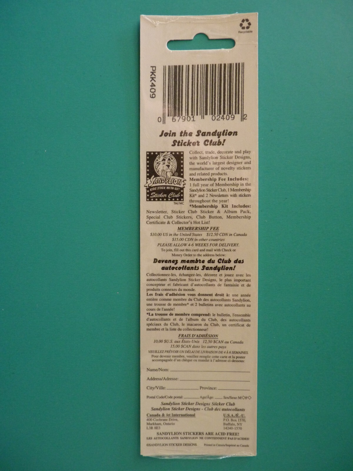 Sandylion Kromekote Stickers VALENTINE CONVERSATION HEARTS Sealed Pkg (1) Sheet thumbnail 2