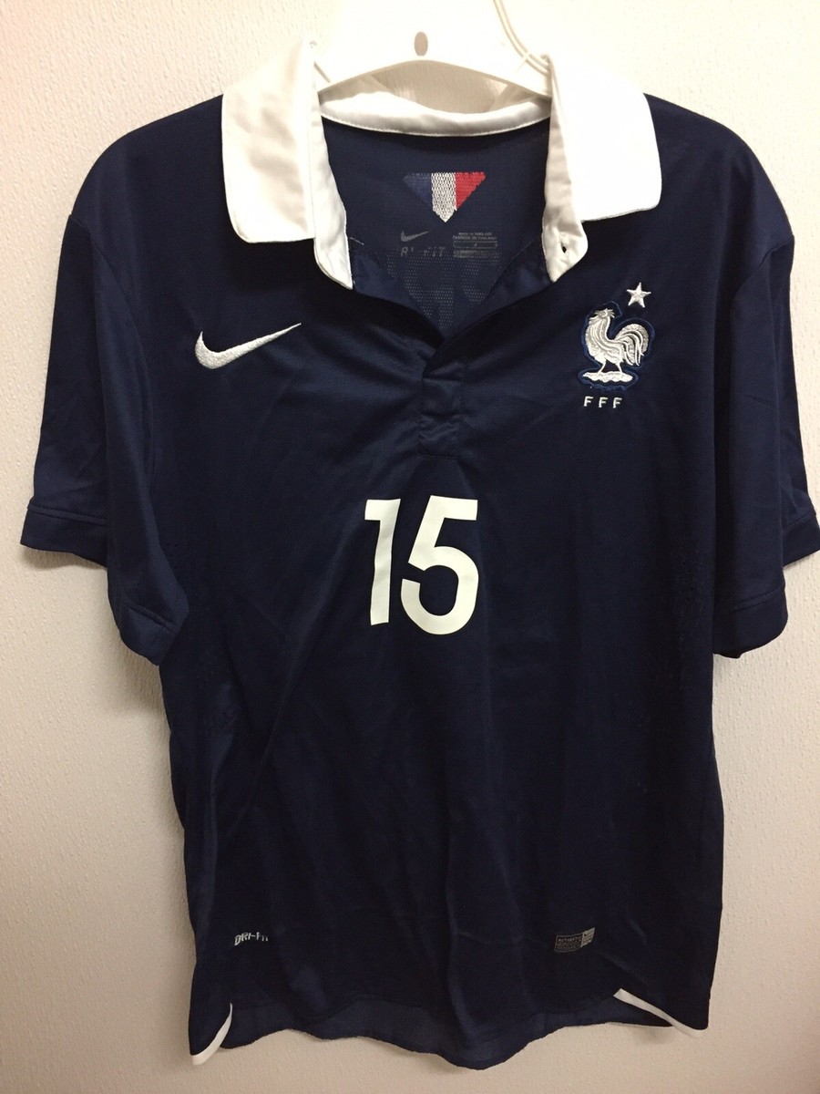 フランス代表　ユニフォーム　NIKE ナイキ　2015 dri-fit France 2015 Away White/Navy/Red Euro Soccer Football Jersey