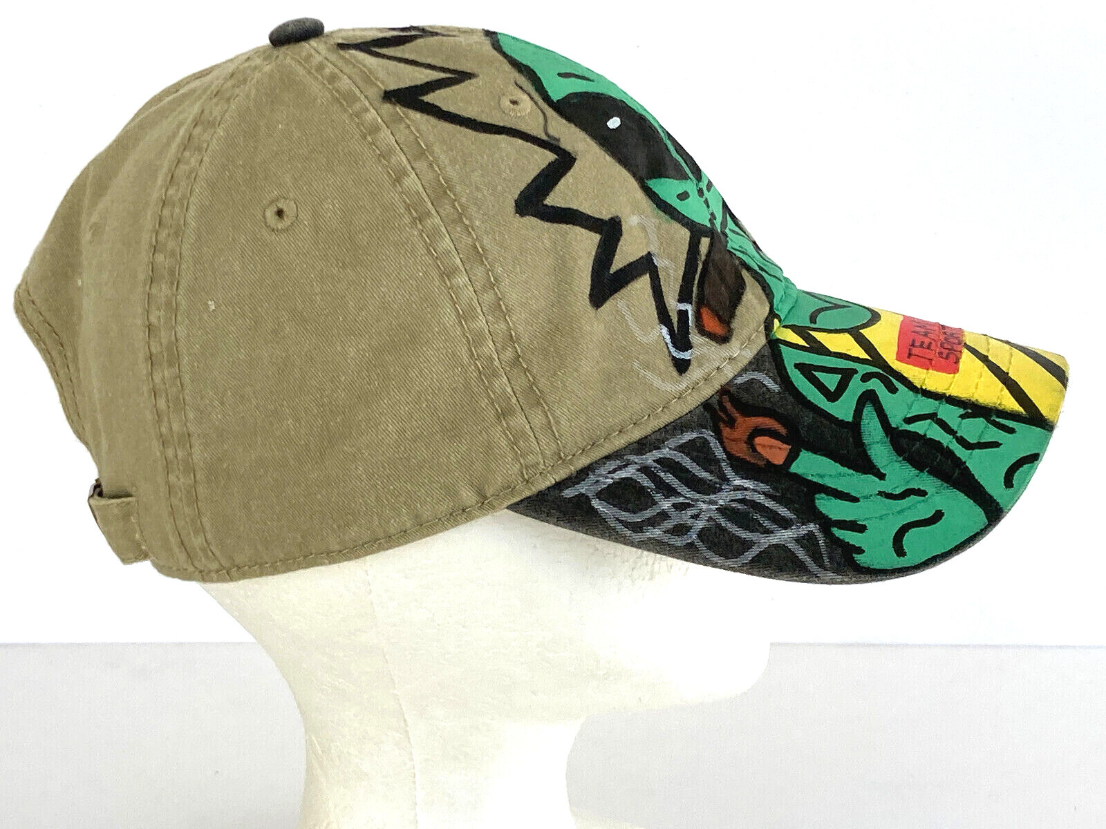 Baseball Cap Hat  Adjustable Strap Back Khaki One… - image 5