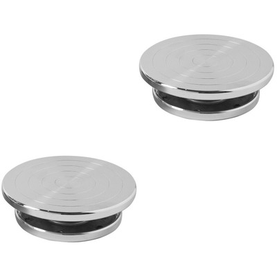  2 Count Aluminiumlegierung Turntable Drehumdrehung Töpferscheibe
