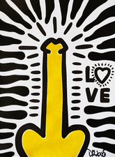 Dr. LOVE quadro STREET POP ART Schifano Rotella Keith Haring Banksy Kaws penis