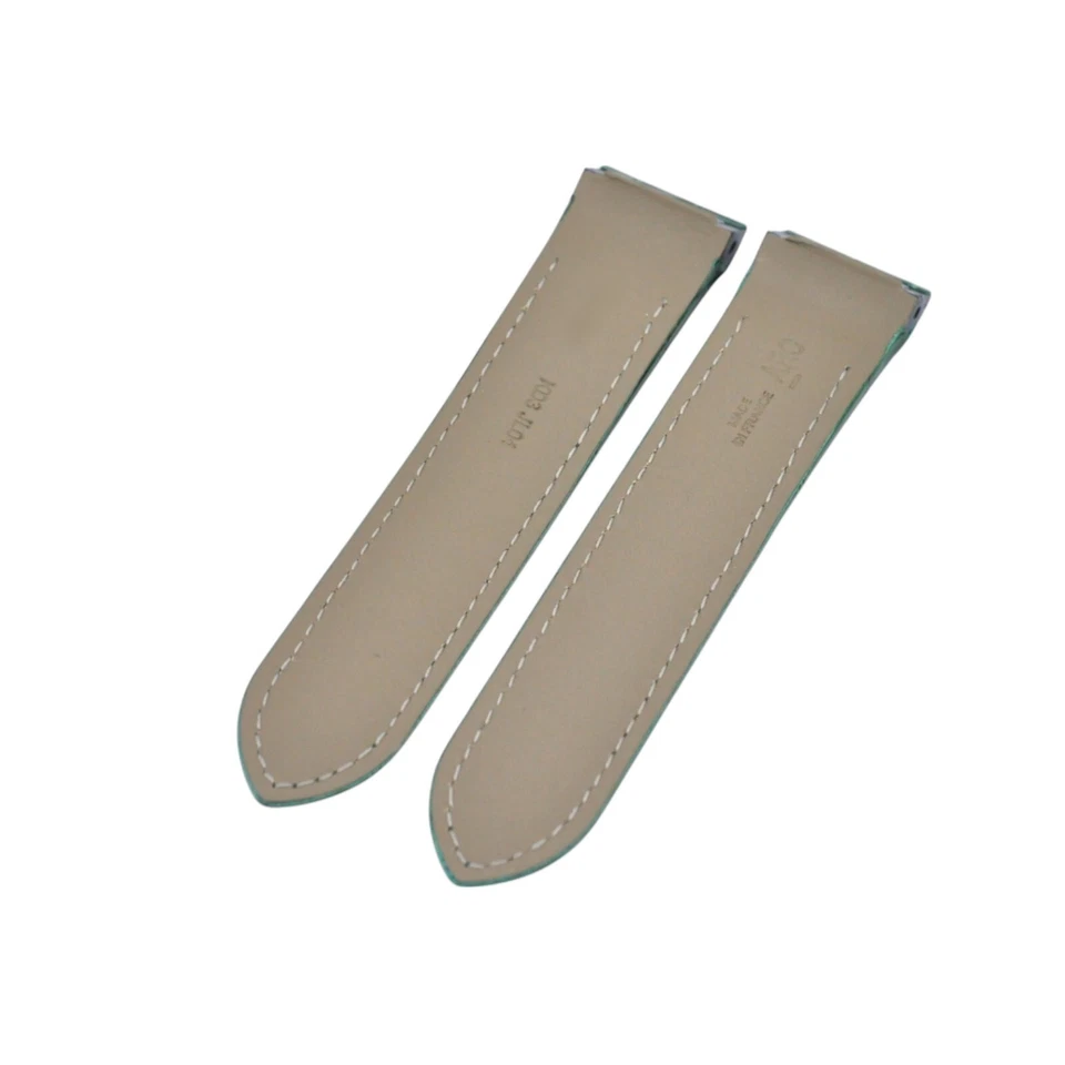 23 毫米绿色皮革表带适用于卡地亚 Santos — 第 2/4 张图片