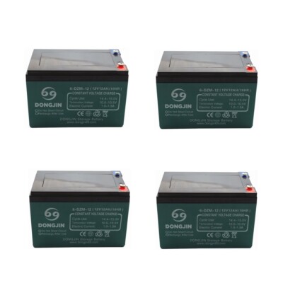4x 12V 12Ah 6-DZM-12 Rechargeable Battery fr Quad Electric Bike ATV Buggy GoKart