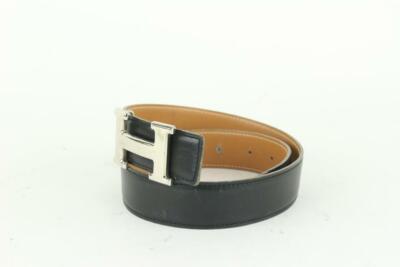Hermès 32mm Reversible H Logo Belt Kit Black x Brown x  display picture 2