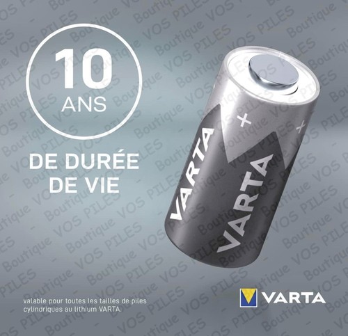 Pile VARTA CR2 CR-2 DLCR2 CR17355 5046LC KCR2 RLCR2 ( Lithium 3V 850 mAh ) - Photo 4/10