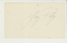 Vintage Larry Patey Autograph Index Card - Hockey - Signed in 1960s 1970s