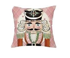 NUTCRACKER Soldier Christmas Linen Throw Pillow Cover Winter Holiday Home Decor