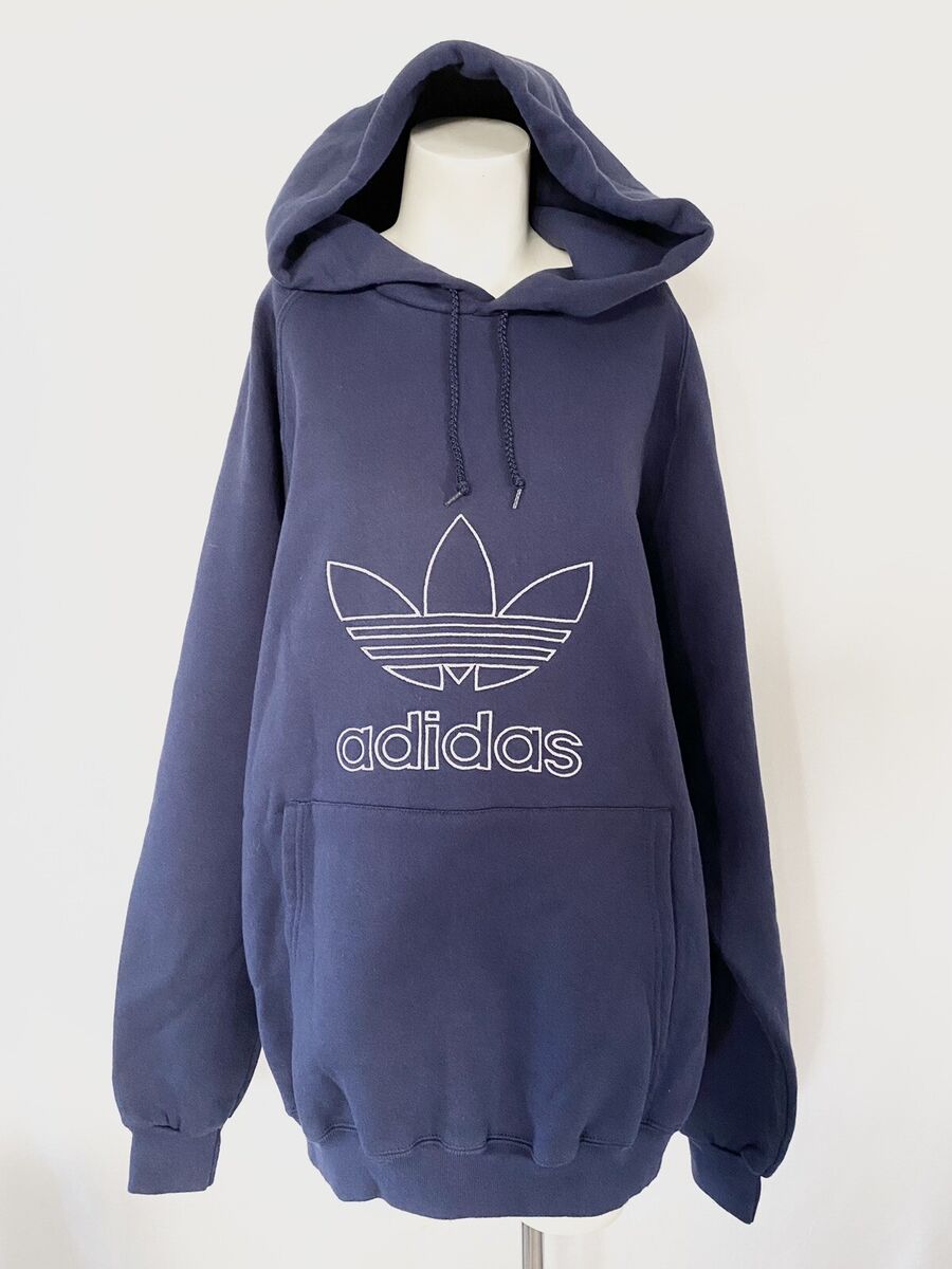 Vintage 90s adidas Hoodie Sweatshirt Oversize Trefoil Logo Vintage 90s adidas Hoodie Sweatshirt Oversize Trefoil Logo