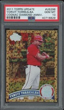 2011 Topps Update Cognac Diamond #US298 Yorvit Torrealba PSA 10 (BB01)