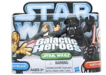 Hasbro Star Wars Galactic Heroes Luke Skywalker & Darth Vader  Action Figure