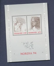 DENMARK - Michel Bl 8  -  MNH S/S - Nordia'94 stamp show - 1992 --a