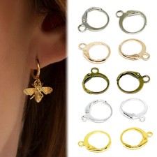 1Pair 12x15mm Leverback Earrings Ear Hooks Earring Clasp Jewelry Findings