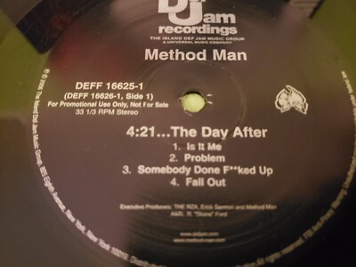 Method Man   4:21...The Day After - VINYL RECORD LP (DISC 1 ONLY)