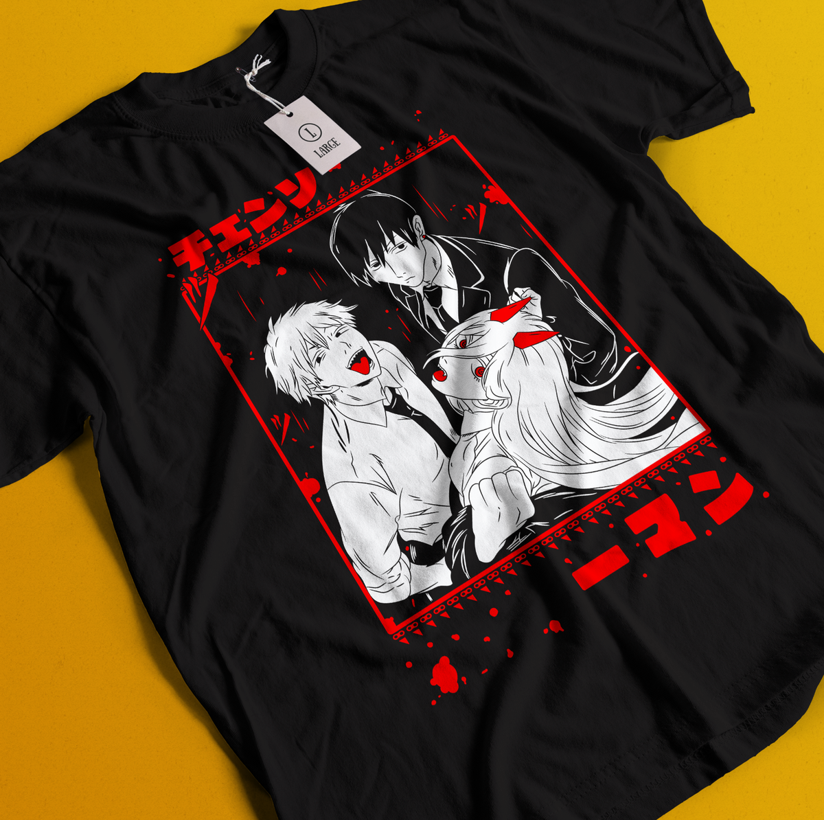 Chainsaw Man Makima T-Shirt Asa Aki Anime Denji Shirt Power Tshirt