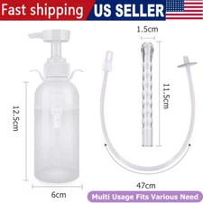 300ml Pump Action Douche Enema Bottle with Nozzle Vaginal Anal Cleaning