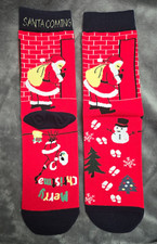 New 1pair Merry Christmas Santa Socks Unisex Novelty