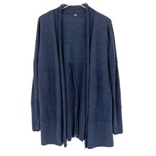 Lululemon Sit In Lotus Wrap Cardigan Sweater Merino Wool Dark Blue Size 2-4